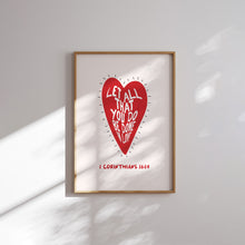 Load image into Gallery viewer, Aesthetic red Valentines coquette bible verse girly art prints 2
