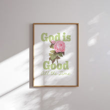 Load image into Gallery viewer, pink green Cottage core Christian wall art print (Choose your print) 02-322
