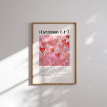 Load image into Gallery viewer, Aesthetic red Valentines coquette bible verse girly art prints 2
