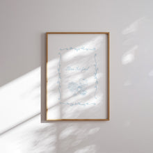 Load image into Gallery viewer, Light blue coquette Christian bible verse art prints
