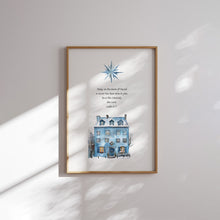 Load image into Gallery viewer, Set of 6 Blue Christian Christmas Bible Verse Wall Art Prints 13-211
