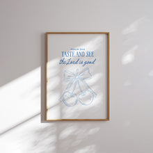 Load image into Gallery viewer, Blue Cottage core Christian wall art print (Choose your print)
