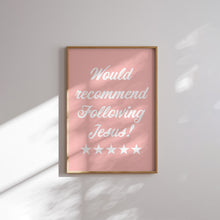 Load image into Gallery viewer, Modern Pink aesthetic Christian kitchen wall art print

