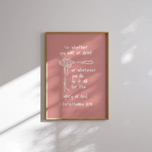 Load image into Gallery viewer, Modern Pink aesthetic Christian kitchen wall art print
