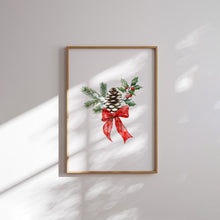 Load image into Gallery viewer, Set of 6 Minimal red green Christian Christmas Bible Verse Wall Art Bundle 13-214
