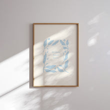 Load image into Gallery viewer, Light blue coquette Christian bible verse art prints
