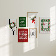 Load image into Gallery viewer, Minimal Red Green Christian Christmas Bible Verse Wall Art (Choose your Print) 13-214
