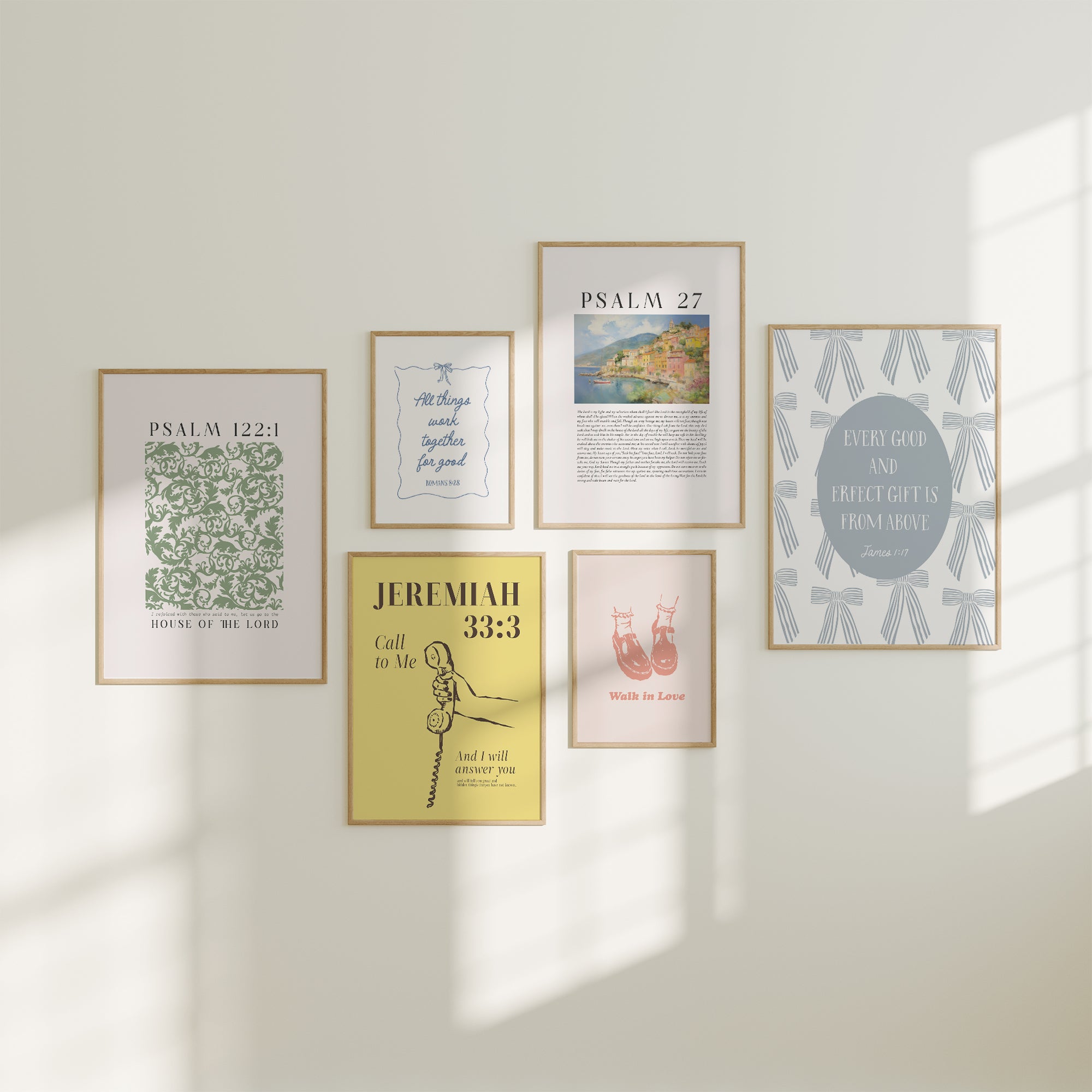 Modern aesthetic scripture wall art print – Lemonsodadesign