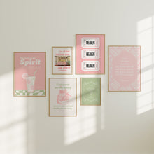 Load image into Gallery viewer, Modern Pink green aesthetic Christian kitchen wall art print
