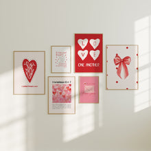 Load image into Gallery viewer, Aesthetic red Valentines coquette bible verse girly art prints 2
