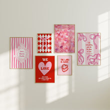 Load image into Gallery viewer, Aesthetic red Valentines coquette bible verse girly art prints
