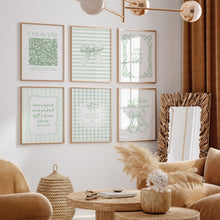 Load image into Gallery viewer, Sage green set of 6 Christian wall art prints 02-320
