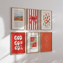 Load image into Gallery viewer, Aesthetic red strawberry bible verse art print
