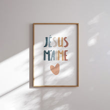 Load image into Gallery viewer, Boho Christian kids bible verse in French set of 6 art print 07-339
