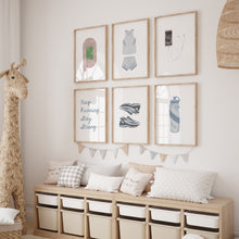 Load image into Gallery viewer, Watercolor running track art print (Choose your print) 07-330
