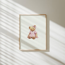 Load image into Gallery viewer, Pink Teddy Bear Girls room art prints (Choose your print) 07-365
