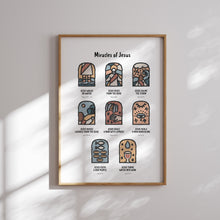 Load image into Gallery viewer, Set of 8 boho Christian kids educational bundle art prints 07-226
