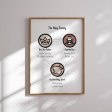 Load image into Gallery viewer, Set of 8 boho Christian kids educational bundle art prints 07-226
