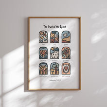 Load image into Gallery viewer, Set of 8 boho Christian kids educational bundle art prints 07-226

