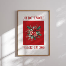 Load image into Gallery viewer, Red Green Christian Christmas Wall Art Print (Choose your print) 13-222
