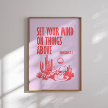 Load image into Gallery viewer, Pink green retro bible verse wall art print (Choose your print) 02-324
