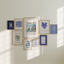 Load image into Gallery viewer, Blue bible verse wall art print
