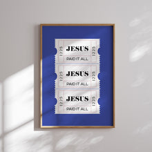 Load image into Gallery viewer, Blue bible verse wall art print
