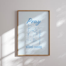 Load image into Gallery viewer, Girly pink blue aesthetic Christian bible verse wall art print
