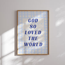 Load image into Gallery viewer, Blue bible verse wall art print
