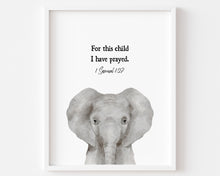 Load image into Gallery viewer, set of 9 baby animal bible verse art prints 07-16305
