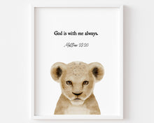 Load image into Gallery viewer, set of 9 baby animal bible verse art prints 07-16305
