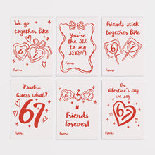 Load image into Gallery viewer, Funny 67 Valentine's Day Cards ,Hand-Drawn Whimsical Style, Digital Download 0802
