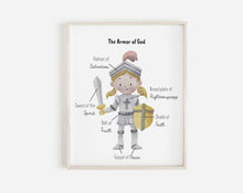 Load image into Gallery viewer, The Armor of God Art Print (Girl) 1
