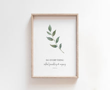 Load image into Gallery viewer, Set of 4 watercolor greenery Philippians Print
