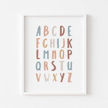 Load image into Gallery viewer, Set of 6 Earthy rainbow and alphabet art prints
