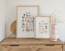 Load image into Gallery viewer, Set of 2 Kids Bible Alphabet and Numbers Art Print
