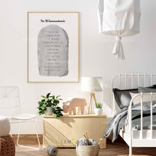 Load image into Gallery viewer, Nursery 10 Commandments art print
