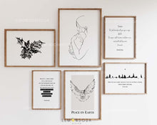 Load image into Gallery viewer, Set of 6 Modern Minimal Christmas Bible verse prints
