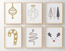 Load image into Gallery viewer, Set of 6 Boho Nursery Christmas print
