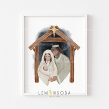 Load image into Gallery viewer, Set of 6 Nativity Christmas story prints
