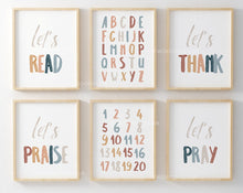 Load image into Gallery viewer, Set of 6 Kids Bible Affirmation and ABC prints
