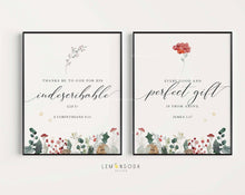 Load image into Gallery viewer, Christmas Bible Verse Set of 2 Prints
