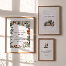 Load image into Gallery viewer, Christmas bible verse print set of 3
