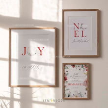 Load image into Gallery viewer, Set of 3 Christmas scripture bible verse prints
