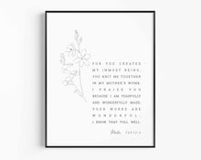 Load image into Gallery viewer, Psalm 139:13-4 print
