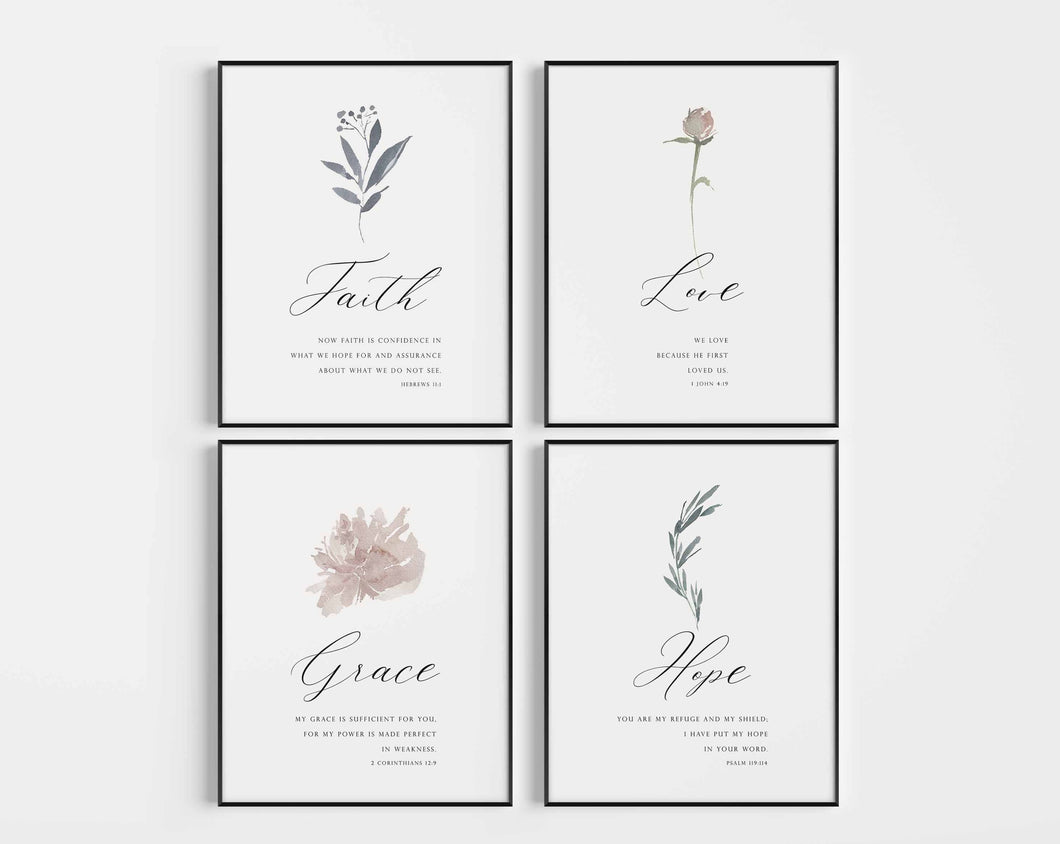 Love Grace Hope Faith Art Print