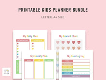 Load image into Gallery viewer, [Free printable] Kids planner bundle -free printable planner- Lemonsodadesign

