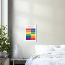 Load image into Gallery viewer, [Printed and shipped] Colorful months of the year art print -colorful nursery, educational poster, months of the year, Nursery wall art, nursery wall decor, play room decor, rainbow nursery, 
